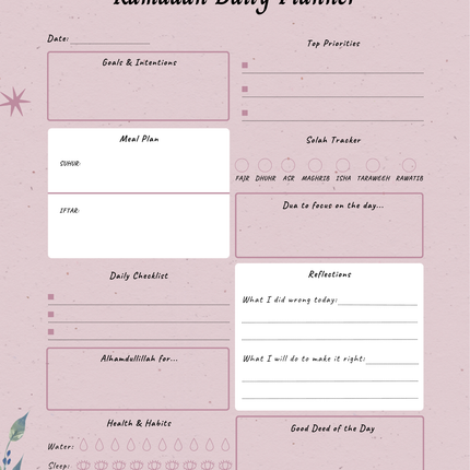 Ramadan Planner Digital Download