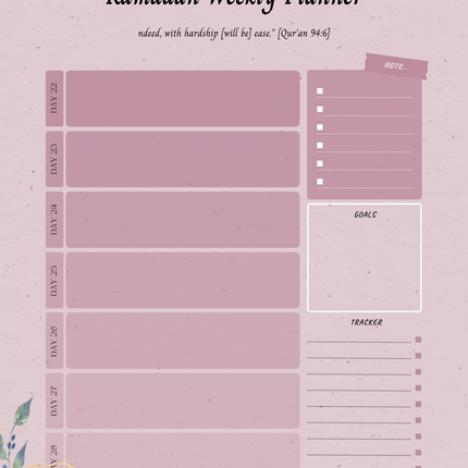 Ramadan Planner Digital Download
