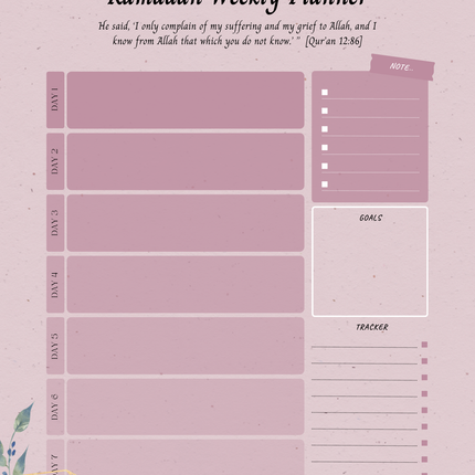 Ramadan Planner Digital Download